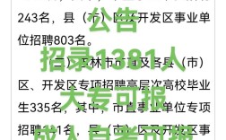 吉林事业单位招聘公示有哪些岗位？