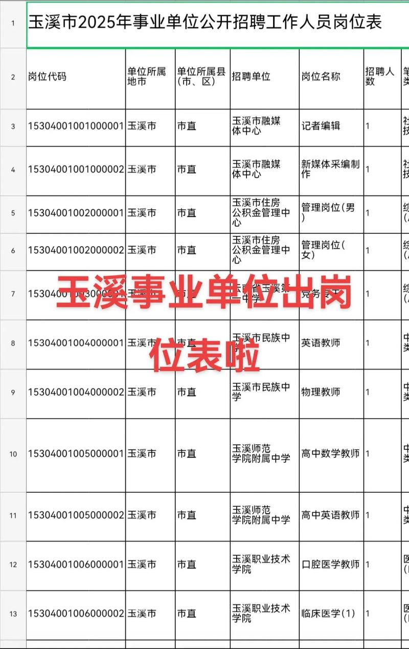 玉溪事业单位招聘2025第二批-图1