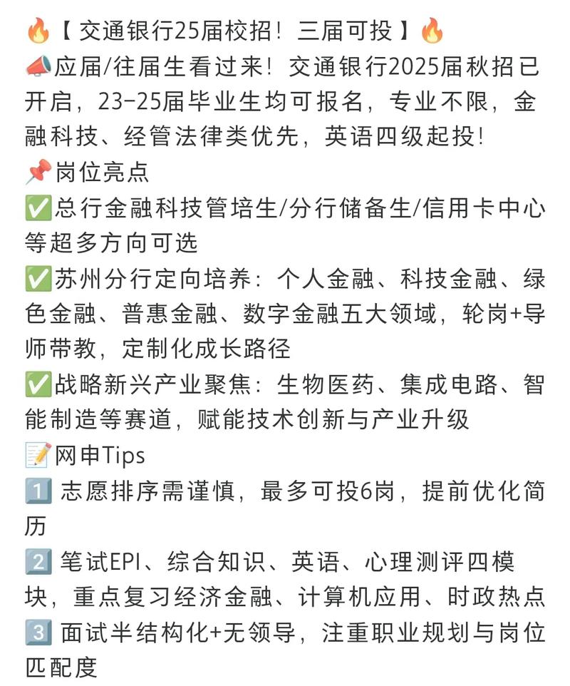 交通银行 校园招聘经验-图1