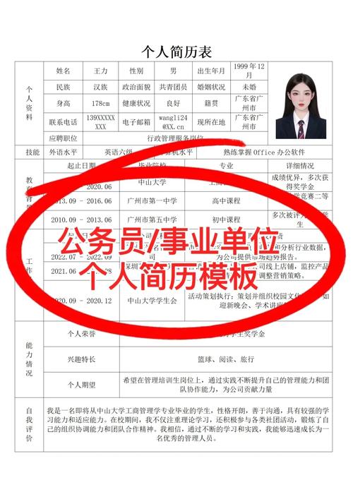 事业单位报考个人简历怎么写-图1