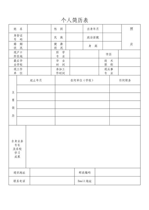 校园招聘简历表格 下载-图1 校园招聘简历表格 下载-图1