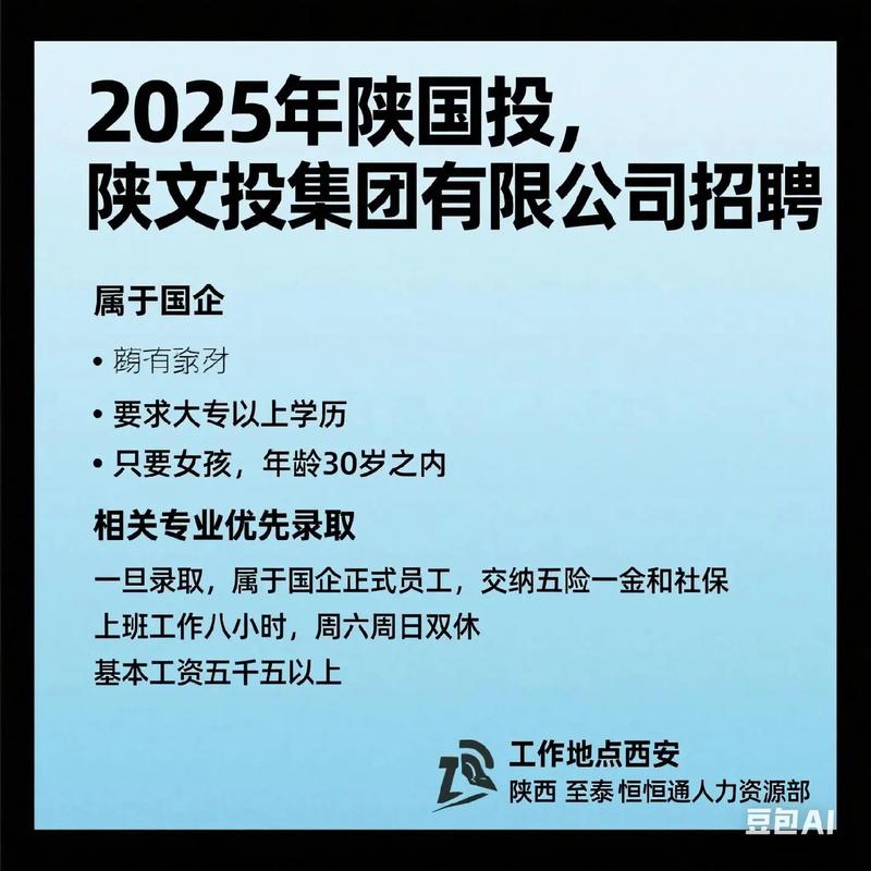 陕文投2025校招有哪些岗位？-图1
