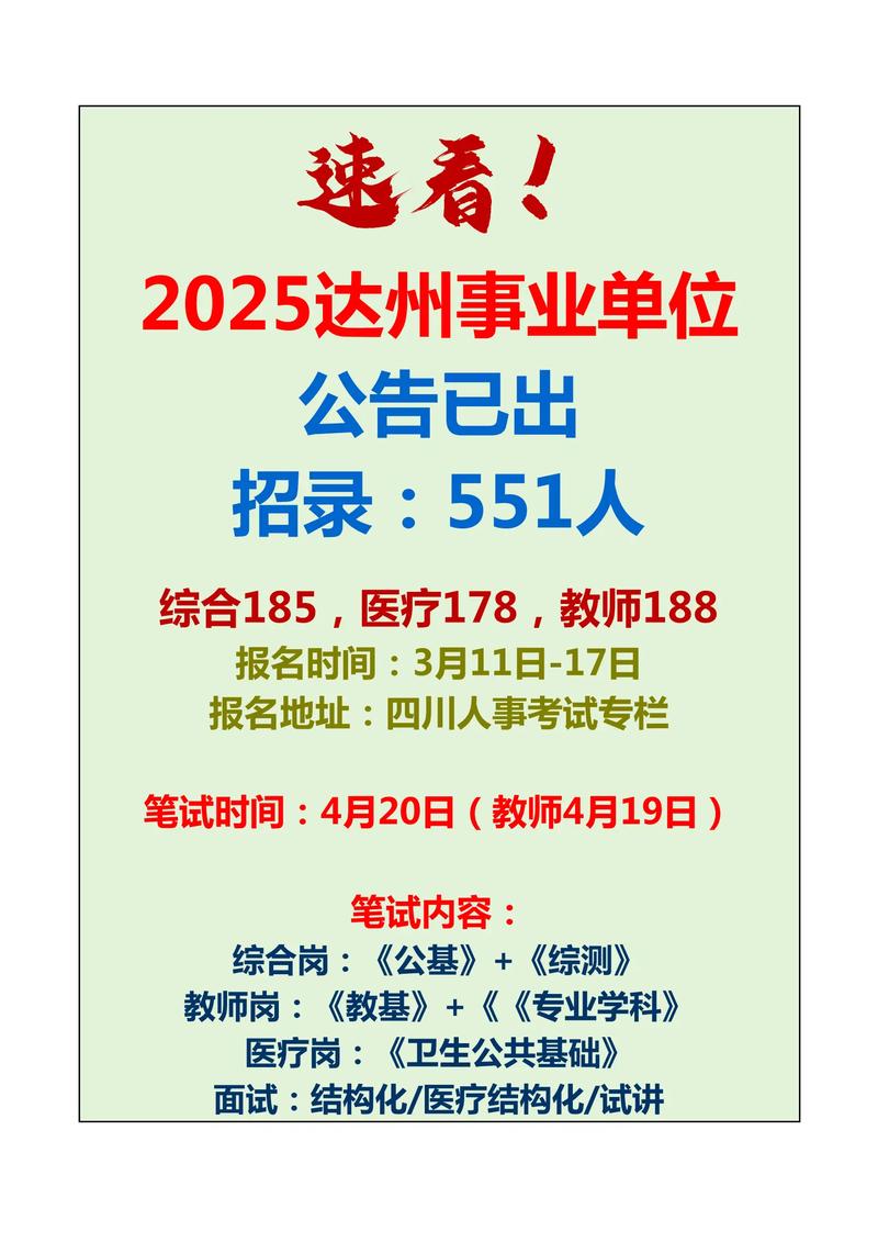 2025达州事业单位何时报名？-图2