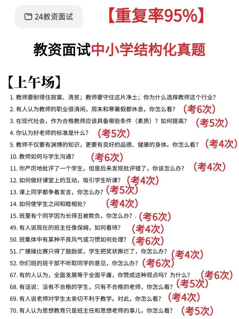 教师招聘结构化面试常见问题有哪些?-图1 教师招聘结构化面试常见问题有哪些?-图1