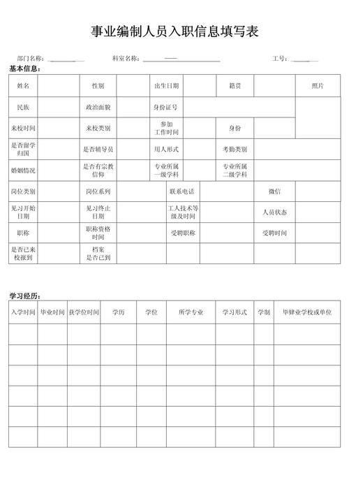 事业单位工作人员信息表如何规范填写？-图1