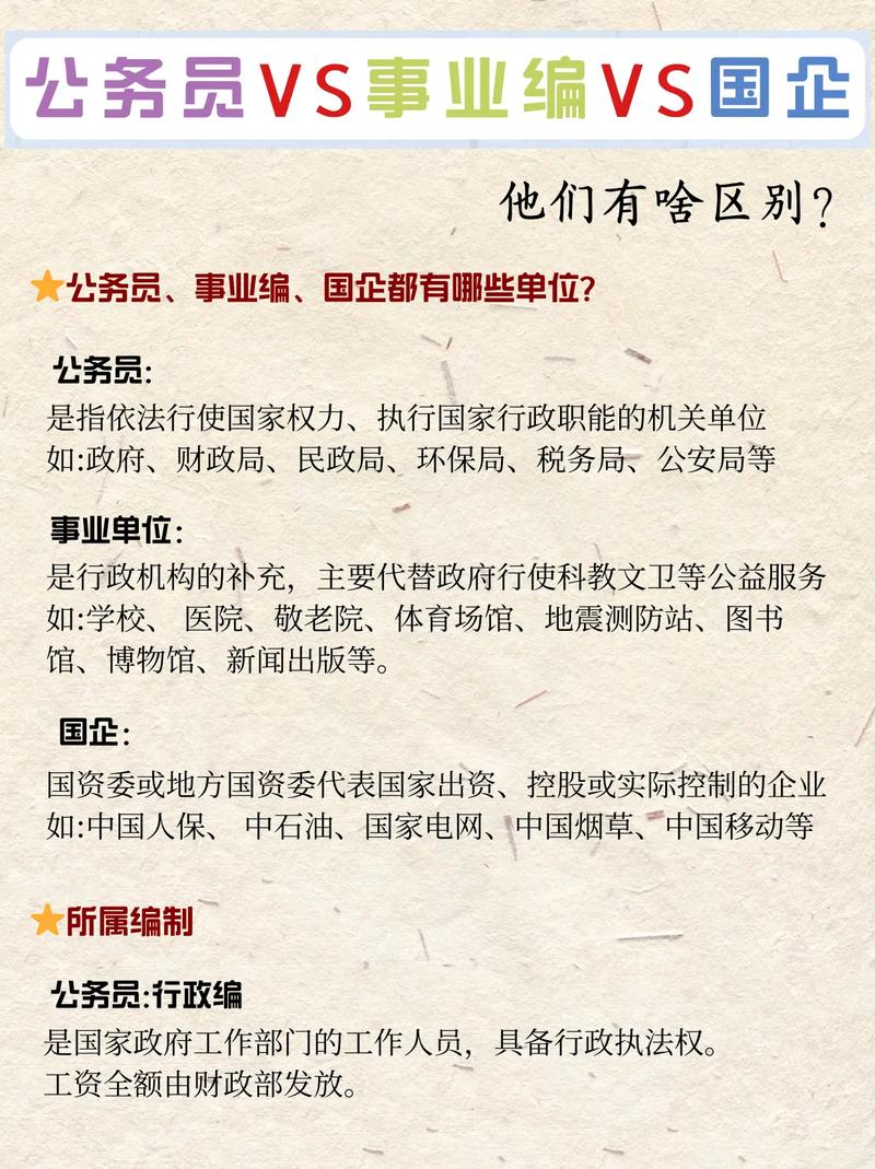 事业编和公务员,到底有啥区别?-图2 事业编和公务员,到底有啥区别?-图2